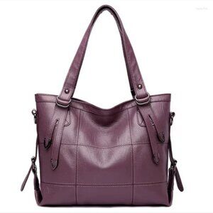 PU Leather Lavender Purple Tote Bag Purse